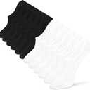 IDEGG No Show Socks Womens and Men Low Cut Ankle Short Anti-slid Athletic Running Novelty Casual Invisible Liner Socks 6-8