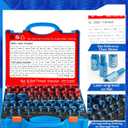 66 Nut and Bolt Thread Checker with Storage Box, Thread Checker Measuring Tool(34 Metric & 32 Standard), Bolt Size and Thread Gauge Finder Suitable for inspecting in Narrow and Tricky Areas