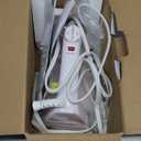 Sunbeam Classic Steam Iron, 1200 Watt, Mid-size Anti-Drip Nonstick Soleplate, Horizontal or Vertical Shot of Steam with 8' 360-Degree Swivel Cord and 3-Way Auto Shut-Off, White (Regular)