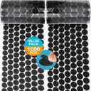 1000 Pcs (500 Pairs) Self Adhesive Dots, Strong Adhesive 0.39" Diameter Waterproof Sticky Back Nylon Dots, Hook Dot Loop Dot for School, Office, Home, Mounting Arts & Crafts
