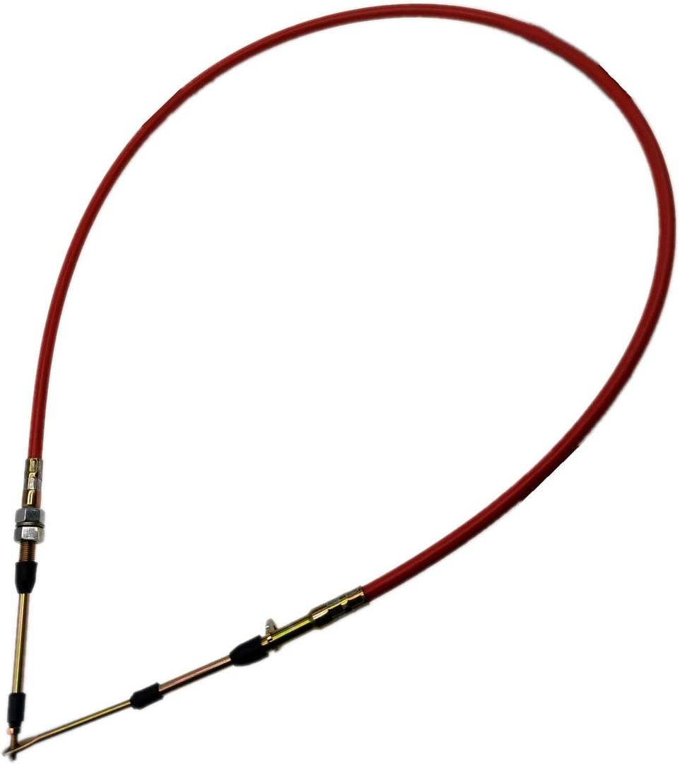 80833 Automatic Transmission Shifter Cable Eyelet End, Replacement for B&M Automotive Heavy Duty Performance Shifter Cable, 5ft Long Af72-1002 BMM-80833 0.375" Outer Diameter Red