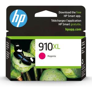 HP 910XL Magenta High-yield Ink Cartridge | Works with HP OfficeJet 8010, 8020 Series, HP OfficeJet Pro 8020, 8030 Series | Eligible for Instant Ink | 3YL63AN