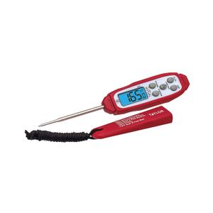Taylor Digital Instant Read Meat Thermometer for GLP-1 High Protein Meal Prep  Waterproof Kitchen Probe for Chicken, Steak, Lean Cuts, Grill, BBQ  Fast Temperature Check, Blue Backlight Display, Red