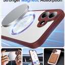 Faiono Magnetic for iPhone 17 Case [Full Camera Protection][Military-Grade Protection][Compatible with MagSafe] Shockproof Protective Slim Phone Case for iPhone 17, Claret