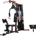 Fitvids Home Gym Equipment, Multifunctional Full Body Workout Weight Machine Station with Weight Stack, All in One Exercise Equipment with Pulley System & Seated Rowing for Home Gym Strength Training