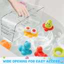 Lysam Bath Toy Storage 2 Packs, Large Bath Toy Holder with 3 Compartment, Quick Dry Bathtub Toy Organizer, Bath Tub Toy Net, Shower Toy Basket & Bin, Bathroom Accessories for Baby,Toddler,KidsClear