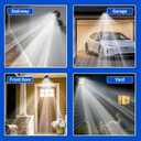 Battery Operated Outdoor Motion Sensor Light, 600LM 6000K Waterproof Wide-Angle Detection Auto On/Off Wall Light, for Garage, Yard, Front Door, Stair and Driveway (2 Packs)
