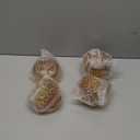 Woho Candlestick Holders Set of 4, Amber Votive Candle Holders for Fall Wedding Table Centerpiece, Ribbed Glass Taper Candle Holders for Dinner Party Halloween Thanksgiving Decor