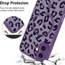 Fiyart Designed for iPhone 16 Plus Case Matte Cheetah Print Design Compatible with MagSafe Wireless Charging,Cute Leopard Print Anti-Scratch Translucent Phone Cover for Women Girls Men 6.7"-Purple