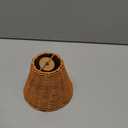 Empire Clip On Chandelier Lamp Shade, Small Lamp Shade Rattan,Boho Wicker Lamp Shades Mini,Replacement Lampshade 3" Top x 6" Bottom x 5" Slant Height(1 Pack)