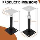 8 Pcs House Floor Jacks, 5" to 8" Adjustable Height Range House Jacks for Leveling, Floor Leveling Support, Screw Jack Post for Home Leveling, Basement, Porches, Roof Beams and Decks