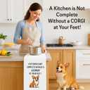 2 x Corgi Gifts for Corgi Lovers Set Includes Corgi Funny Socks, Makeup Bag, Cute Earrings, Stickers,Kitchen Towels -Corgi Gifts