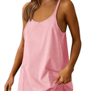 ANRABESS Women Athletic Dress Summer Tennis Workout Active Sports Mini Romper Dress Built in Shorts Travel Vacation Clothes, Size S
