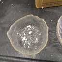 Navaris Glass Serving Bowls - Set of 3 Gold Edge Tempered Glass Dessert Bowl Dishes for Ice Cream, Jelly, Fruit, Hot, Cold Food- Small, Medium, Large