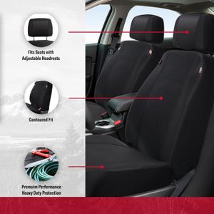 Dickies Auto Front Seat Covers Protector Black Car Seat Cove