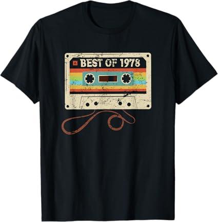 Best 1978 Cool 48 Year Old Bday Men Women 48th Birthday T-Shirt 3XL