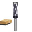 Up-Cut Top Bearing Flush Trim Router Bit 1/4 Shank - 1/2" Cutting Dia, 1-1/8" Cut Height, Carbide Spiral Pattern Template Flush Cut Router Bit, for Wood Trimming