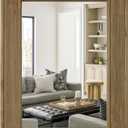 WallBeyond Rustic Wood Framed Mirror, 24" x 32" Farmhouse Decorative Wall Mirror, Vintage Solid Wood Rectangular for Bathroom, Entryway & Living Room, Natural