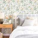 Floral Peel and Stick Wallpaper Boho Floral Contact Paper 393inL17.3inW Nursery Flower Self Adhesive Removable Wallpaper for Bedroom Bathroom Waterproof Contact Paper Colorful Wildflower Leaf