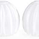 Glass White Tulip Lamp Shades, Small Flower Lampshades,Replacement Mini Lamp Shade for Floor Lamp Table Wall Lamp Chandelier Decor (White Frosted-2)