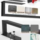 Paper Towel Holder, Black Paper Towel Holder Under Cabinet Wall Mount or Self Adhesive Paper Towel Bar, Hanging Paper Towel Rack for Kitchen and Bathroom, SUS304 Stainless Steel