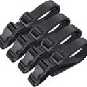 Vigorport Utility Straps Quick Release Nylon Backpack Accessory Bag Strap,Adjustable for Hiking,Travel,Outdoor Sports-4 Pack (Black, 0.75" W-40 L)