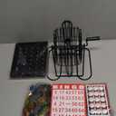 Yuanhe Deluxe Bingo Game Set-Includes Metal Cage,500 Colorful Bingo Chips,100 Bingo Cards,75 Colored Balls,Plastic Masterboard,Great for Large Groups,Parties …