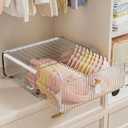 Neprock Underwear Drawer Organizer - Stackable Bra Organizer for Closet, 1 Cell Clear Acrylic Bra Storage Box, Closet Organizers and Storage for Lingerie, Undergarment, Baby Clothes, Scarf