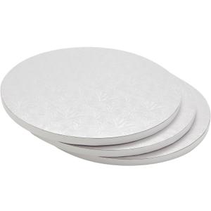Juvale 3 Pack 12-Inch Round Cake Drum Board Set, Round Boards for Baking Supplies, Desserts (0.5 Inches Thick Cake Drums)