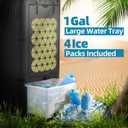NOMEY 3-IN-1 Portable Air Conditioners 4 Modes & 3 Speeds, Waterless Alert System, 12H Timer, 1 Gal Detachable Water Tank, 4 Ice Packs, Remote, 70 Oscillation Windowless Evaporative Air Cooler, Small to Medium