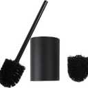 Black Toilet Brush and Holder Set, Bowl Cleaner Brush for Toilet Scrubbing