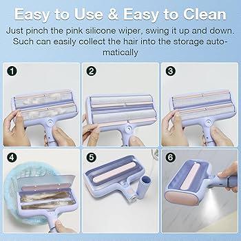Pet Hair Removal Tool: New Upgraded Pet Hair Remover with Fur BinReusable Lint Roller for Pet HairCat and Dog Hair Remover for Couch, Furniture, Carpet, Clothes, Car Seat  Essential for Pet Owners