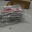 Air Fryer Rack Set of 3, Stackable Stainless Steel Air Fryer Basket Accessories, Deep Dehydrator Racks Frying Baskets for Baking Roasting, Oven & Dishwasher Safe (Rectangle), 7.68inch