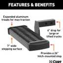 CURT 32002 Grip Step with 6" Drop fits 2" x 2" Receiver Tube | Provides 26" Hitch Mounted Step | Expanded Metal Treads for Maximum Traction | 7" Wide Stepping Surface | Corrosion Resistant