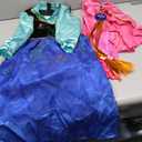 Party Chili Princess Costumes Birthday Party Dress Up for Little Girls/Long Sleeve with Cape,Wig,Crown,Gloves 4T 5T (120)
