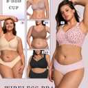 OEAK Womens Wireless Jelly Bra Plus Size Supportive Seamless Bras Full Coverage Push Up Comfortable No Underwire T-shirt Bras, XL