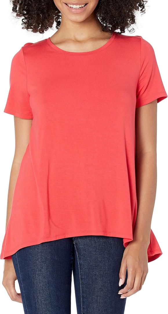 Amazon Essentials Women's Short-Sleeve Crewneck T-Shirt (Red), S