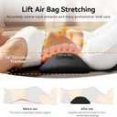 3 in 1 Electric Lumbar Support Pillow with Adjustable Height for Bed and Chair, Back Massager with Heat, Back Massager for Pain Relief Deep Tissue, Electric Lumbar Pillow with Heat Vibration Traction