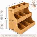 Theodore Tea Bag Organizer Wooden Tea Organizer and Storage for Home, Kitchen, Office 180 Tea Bag Holder - Vertical Display Tea Box. Also for Coffee Pods, Sugar, Sweeteners and Creamers.