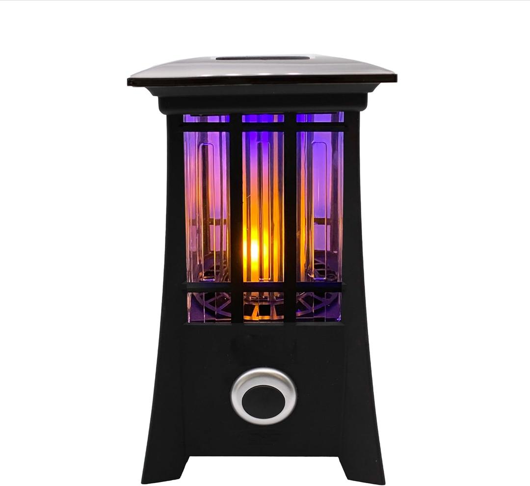PIC Solar Flame Effect Patio Lantern Bug Zapper,  Acre Coverage, 1 Pack