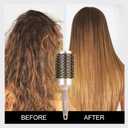 BANGMENG Round Barrel Anti-Static Hair Brush with Boar Bristles, Nano Thermal Ceramic Ionic Tech | For Extra Shine | Protect Hair, Enhance Texture, For Straightening & Drying (2inch)