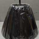 Aspen Creative 33167, Mushroom Pleated Traditional Black Spider Lamp Shade, 6-1/2" Top x 15" Bottom x 11" Slant