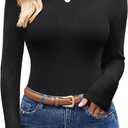 Ekouaer Women's Turtleneck Shirts Ribbed Pullover Sweater Long Sleeves Tops Midweight Thermal Underwear Blouse (XX-Large, Black)