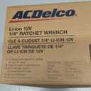 ACDelco ARW1207P G12 Series 12V Cordless Li-ion 1/4” 30 ft-lbs. Torque Ratchet Wrench Tool Kit , Red