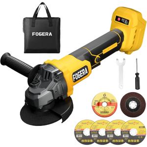 Cordless Angle Grinder, 4-1/2 Inch Power Grinder Tools Compatible with Dewalt 20V MAX Battery, 3 Speed Power Cordless Grinder for Metal Grinding, Cutting, Rust Removal (Battery Not Included)