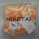 MIKETAI High Waisted Two Piece Swimsuits for Women Tummy Control Tankini Bathing Suits Sporty Printed Swimwea(Orange M)