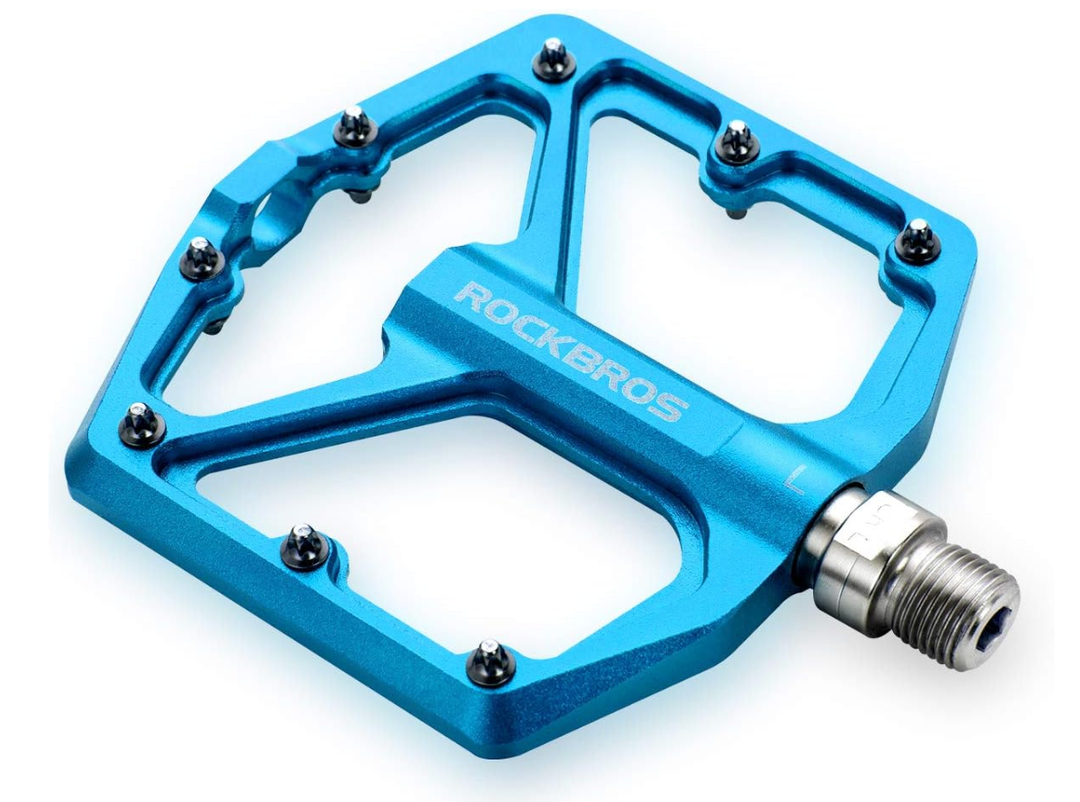 ROCKBROS Mountain Bike Pedals MTB Pedals Bicycle Flat Pedals Aluminum 9/16" Sealed Bearing Lightweight Platform for Road Mountain BMX MTB Bike