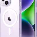 ESR for iPhone 14 Case/iPhone 13 Case, Compatible with MagSafe, Shockproof Military-Grade Protection, Magnetic Phone Case for iPhone 14/13, Classic Series (HaloLock), Clear Purple
