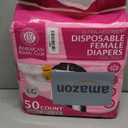American Kennel Club Female Dog Wrap, Disposable Diapers with Wetness Indicator, Large, 50 Count (LG Waist Size 18 - 27 in)
