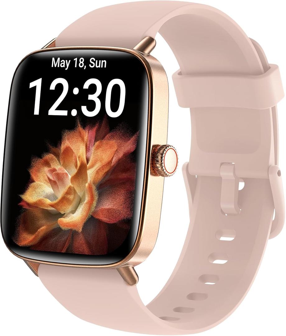 Fitpolo Smart Watch for Women,1.85 Touchscreen, Bluetooth Call, Alexa Built-in,24/7 Heart Rate SpO2 Monitor,Step Counting,Sleep Tracking, IP68 Waterproof Fitness Tracker Watch for Android iPhone